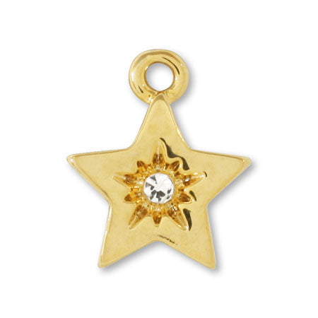 Charm star center stone crystal/G