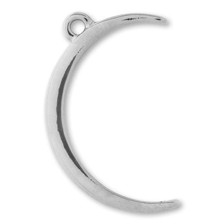 チャーム クレセントムーン(プレーン) ロジウムカラー