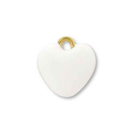 Charm Girls Heart White/G