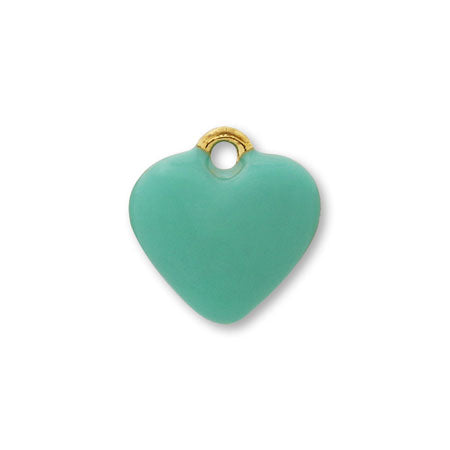 Charm Girls Heart Turquoise Blue/G