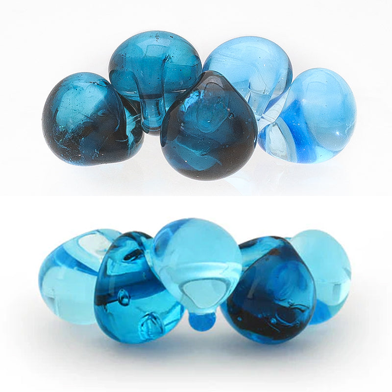 ティアドロップビーズ ブルーブルー