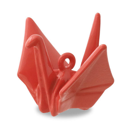 チャーム 和風 折り鶴 赤