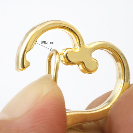Keychain Carabiner Heart Gold
