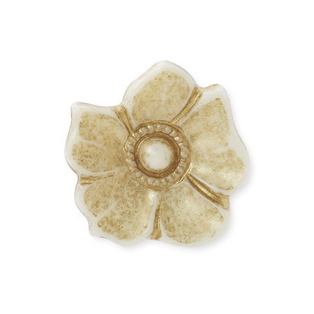 アクリル ドイツ製 花22 アイボリー/G