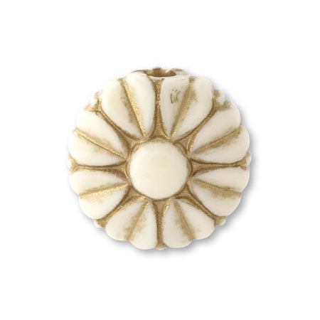 アクリル ドイツ製 コインフラワー アイボリー/G