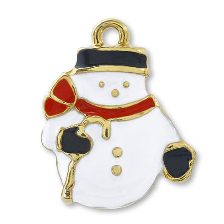 Charm Snowman Red/G