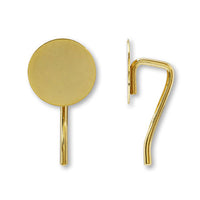 Pony hook round plate gold