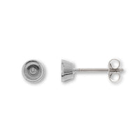 ピアス ステンレス 石座付 #1088 PP31(約4mm) ロジウムカラー