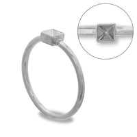 リング台 石座付 スクエア #4428 3mm ロジウムカラー(コーティング付)