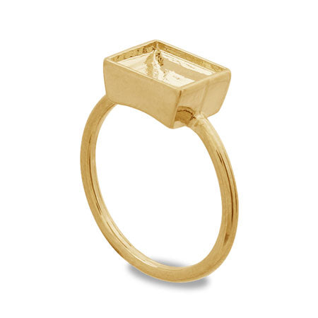 Ring stand with stone seat Rectangle