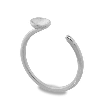 Fork ring stand one side bowl approx. 5mm cubic zirconia/RC