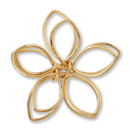 Metal parts wire flower 3D No.1 gold
