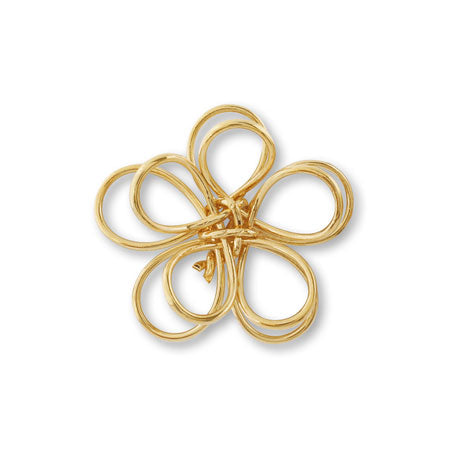 Metal parts wire flower 3D No.2 gold