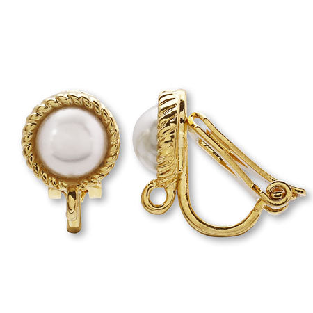 Earrings with twist frame gold