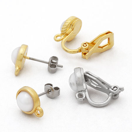 Earrings with twist frame rhodium color