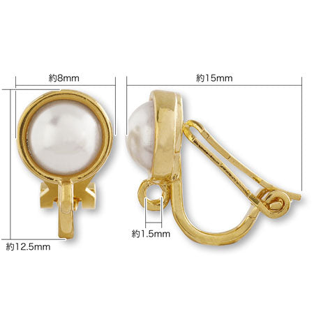 フレーム付 イヤリング ゴールド