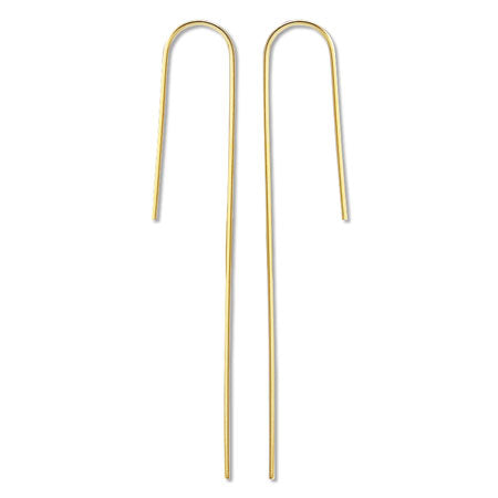 Earrings wire U-shaped deformation gold