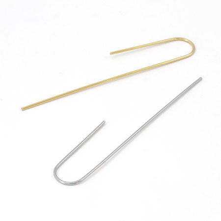 Earrings wire U-shaped deformation gold