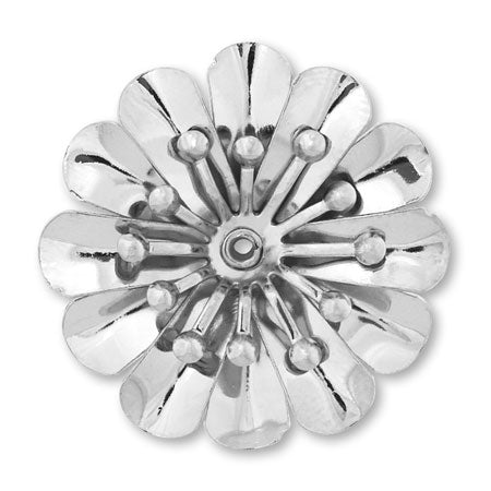 Metal Flower No.3 Rhodium Color