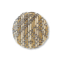 くるみパーツ ラウンド ラタン風ラメ ナチュラル/ガンメタ【アウトレット】