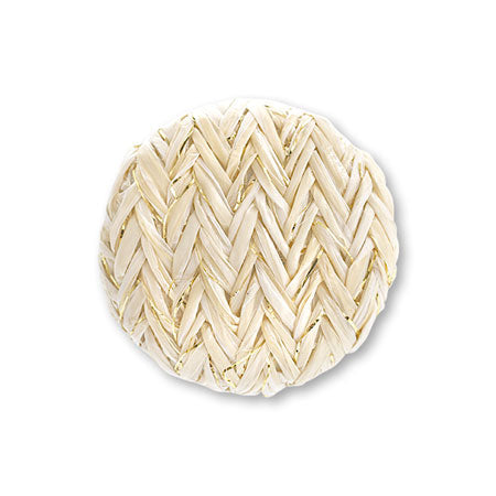 くるみパーツ ラウンド ヘリンボン アイボリー/ゴールド【アウトレット】