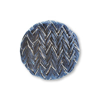 くるみパーツ ラウンド ヘリンボン ネイビー/シルバー【アウトレット】