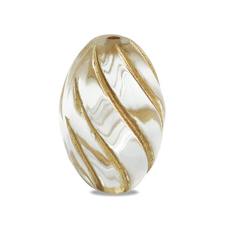 Acrylic Made in Germany Oval Wave Crystal/G