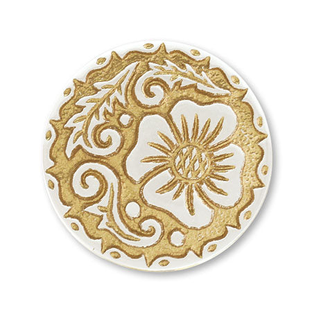 アクリル ドイツ製 カボション フラワー2 クリスタル/G