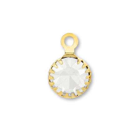 Charm with stone 1 ring gold