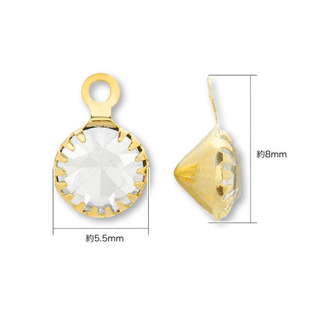 Charm with stone 1 ring gold