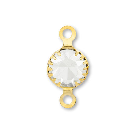 Stone charm 2 ring gold