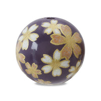 転写ビーズ 桜 紫