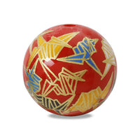 転写ビーズ 鶴 赤