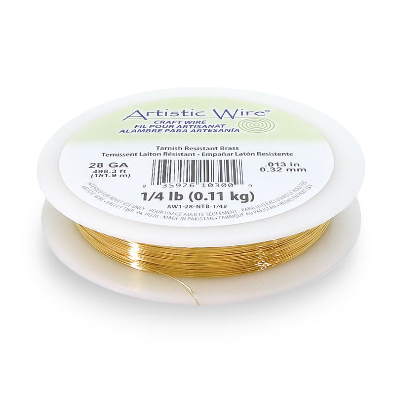 Artistic Wire Long Spools Non-Turnish Brass
