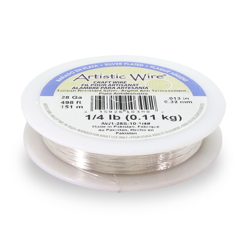 Artistic Wire Long Spools Non-Turnish Silver