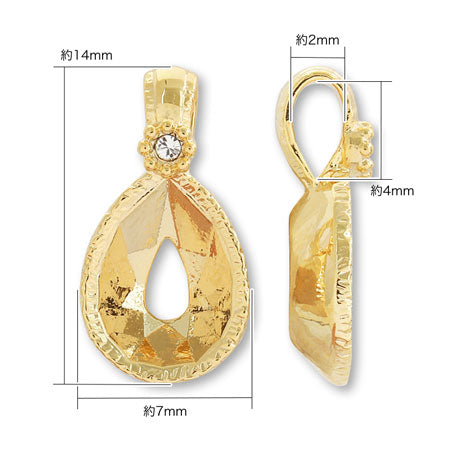 国産キャスト バチカン付石座 #4320 8×6mm用 ロジウムカラー