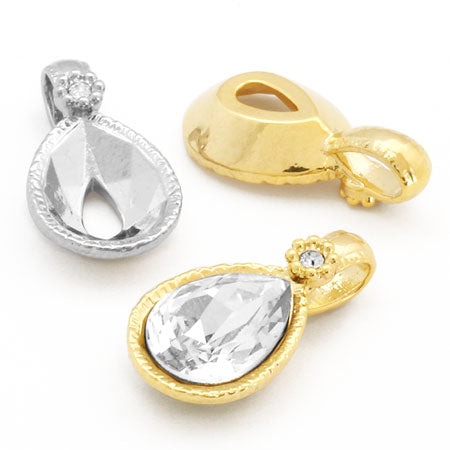 国産キャスト バチカン付石座 #4320 8×6mm用 ロジウムカラー