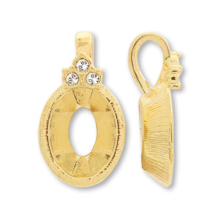 国産キャスト バチカン付石座 #4120 8×6mm用 ゴールド