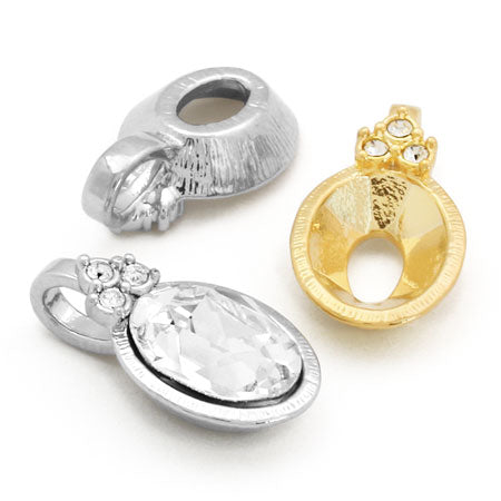 国産キャスト バチカン付石座 #4120 8×6mm用 ロジウムカラー