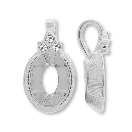 国産キャスト バチカン付石座 #4120 8×6mm用 ロジウムカラー