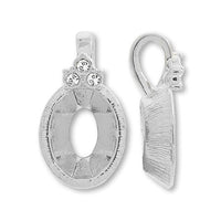 国産キャスト バチカン付石座 #4120 8×6mm用 ロジウムカラー