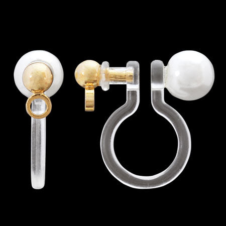 Non-hole-pierced resin canonic/pearl clear /G