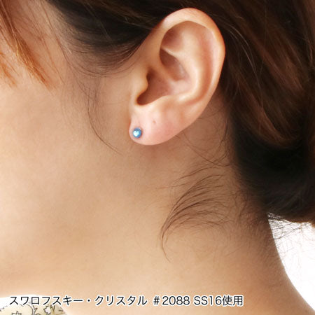 ピアス 樹脂丸皿 キャッチ付 クリア
