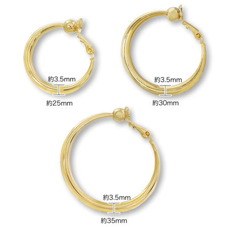 Light hoop earrings round gold