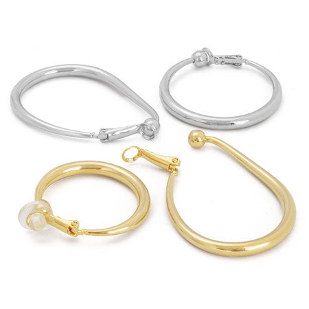 Light hoop earrings round gold