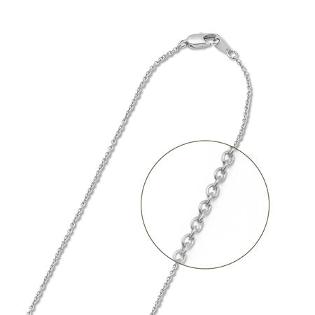 Chain necklace 225SRA (miniature board daruma) rhodium color