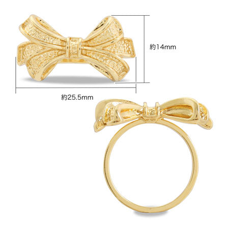 Clay base ring base ribbon 1 gold (with coating)
