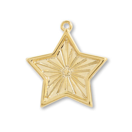 Clay base pendant with 1 star gold