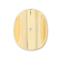 メタルパーツ ラウンドプレート カーブ センターホール ゴールド【アウトレット】