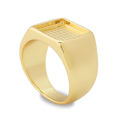 Clay base ring stand box gold (with coating)